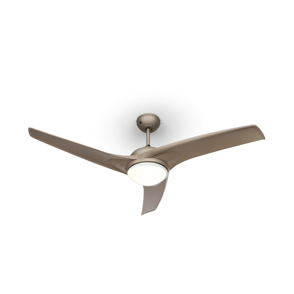 Figo ventilateur de plafond 52" 55 W plafonnier 2x42 W télécommande titane