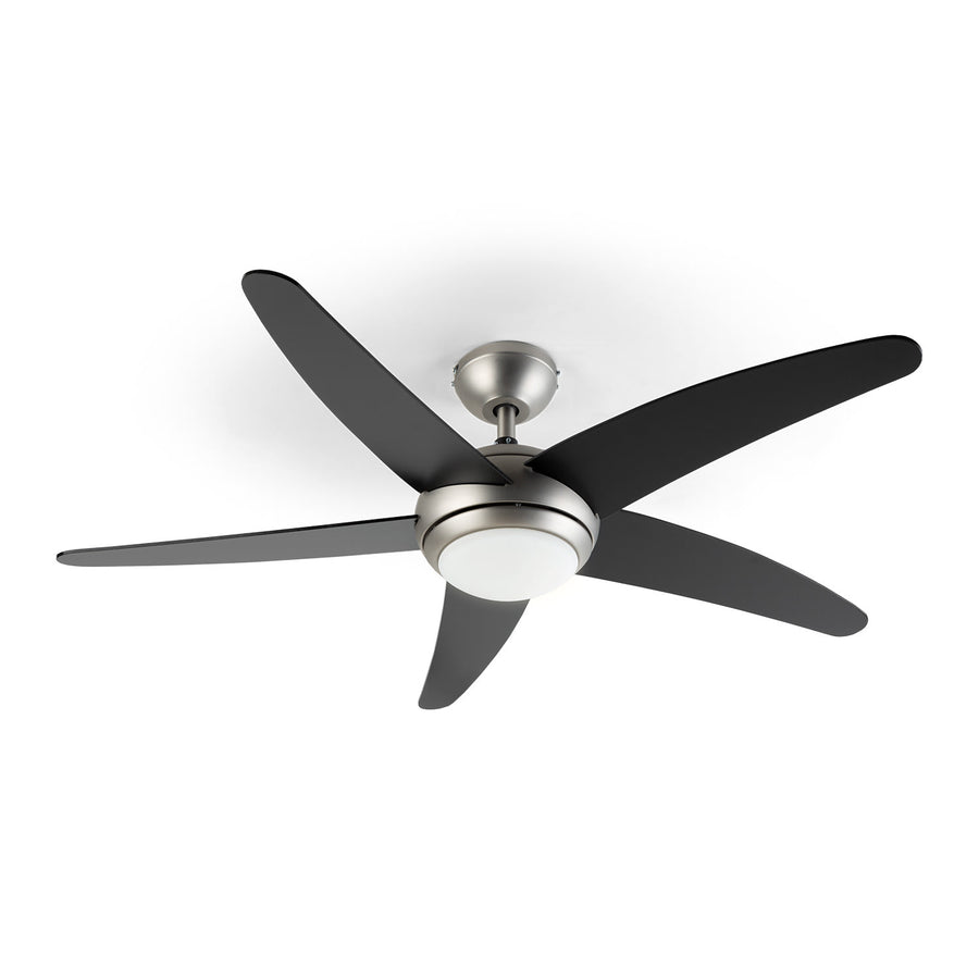 Bolero ventilateur de plafond 134cm éclairage 55W télécommande noir