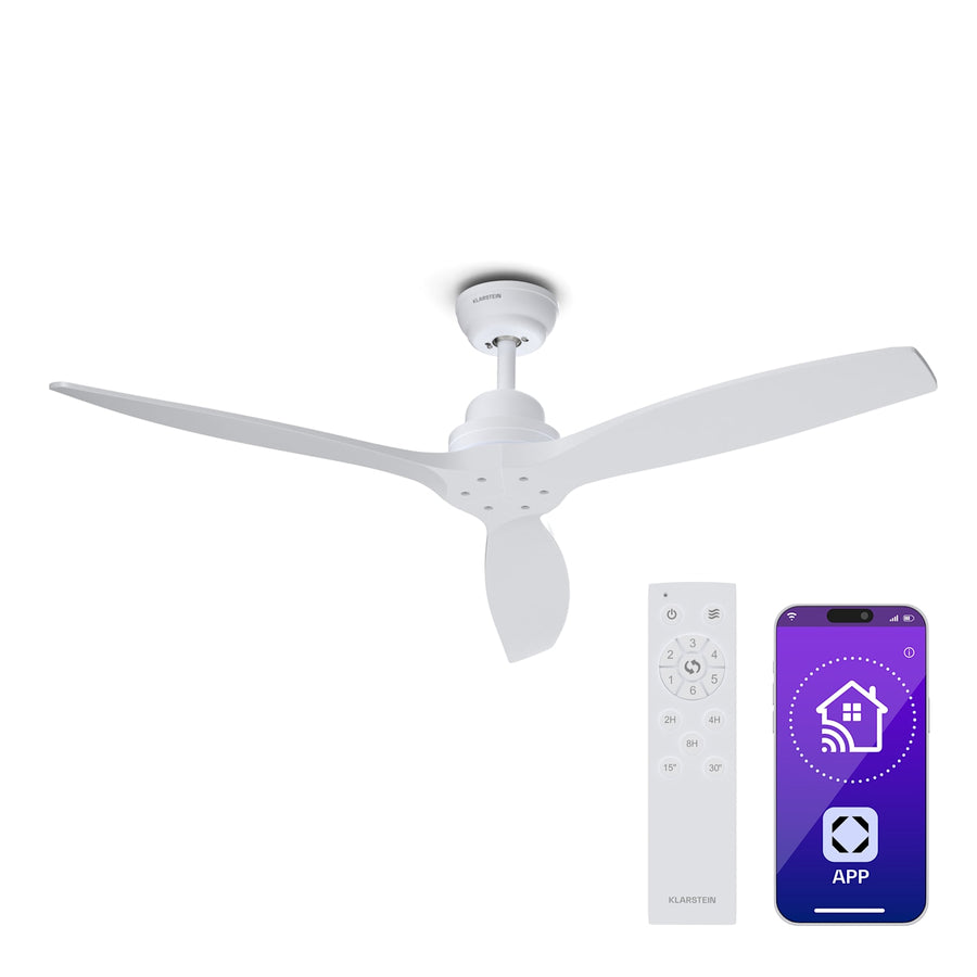 Santa Elena Smart ventilateur de plafond 52 | 10260m³/h | 6 vitesses | télécommande | connecté