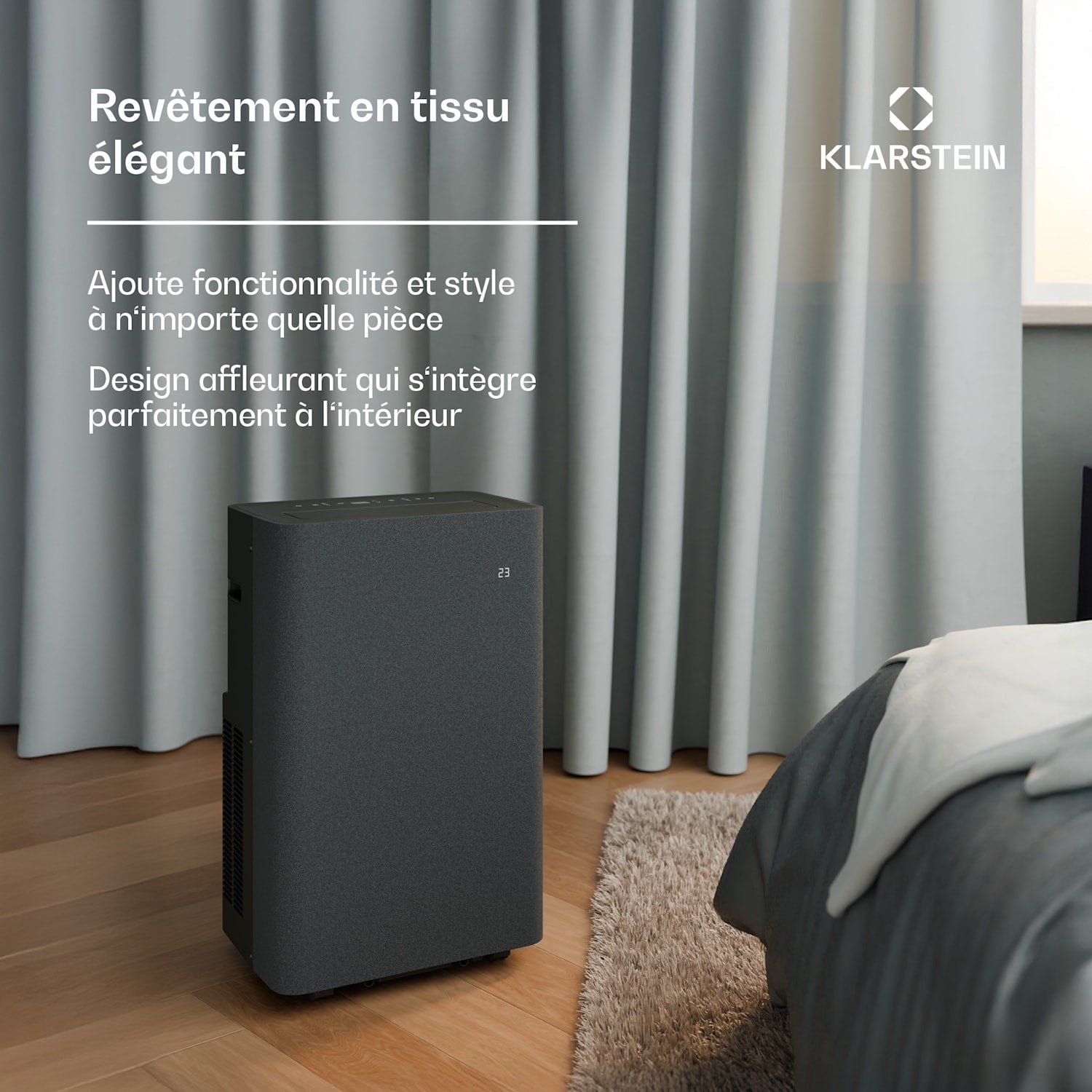 AireLux climatiseur portable | 14000 BTU | Contrôle connecté | Moderne