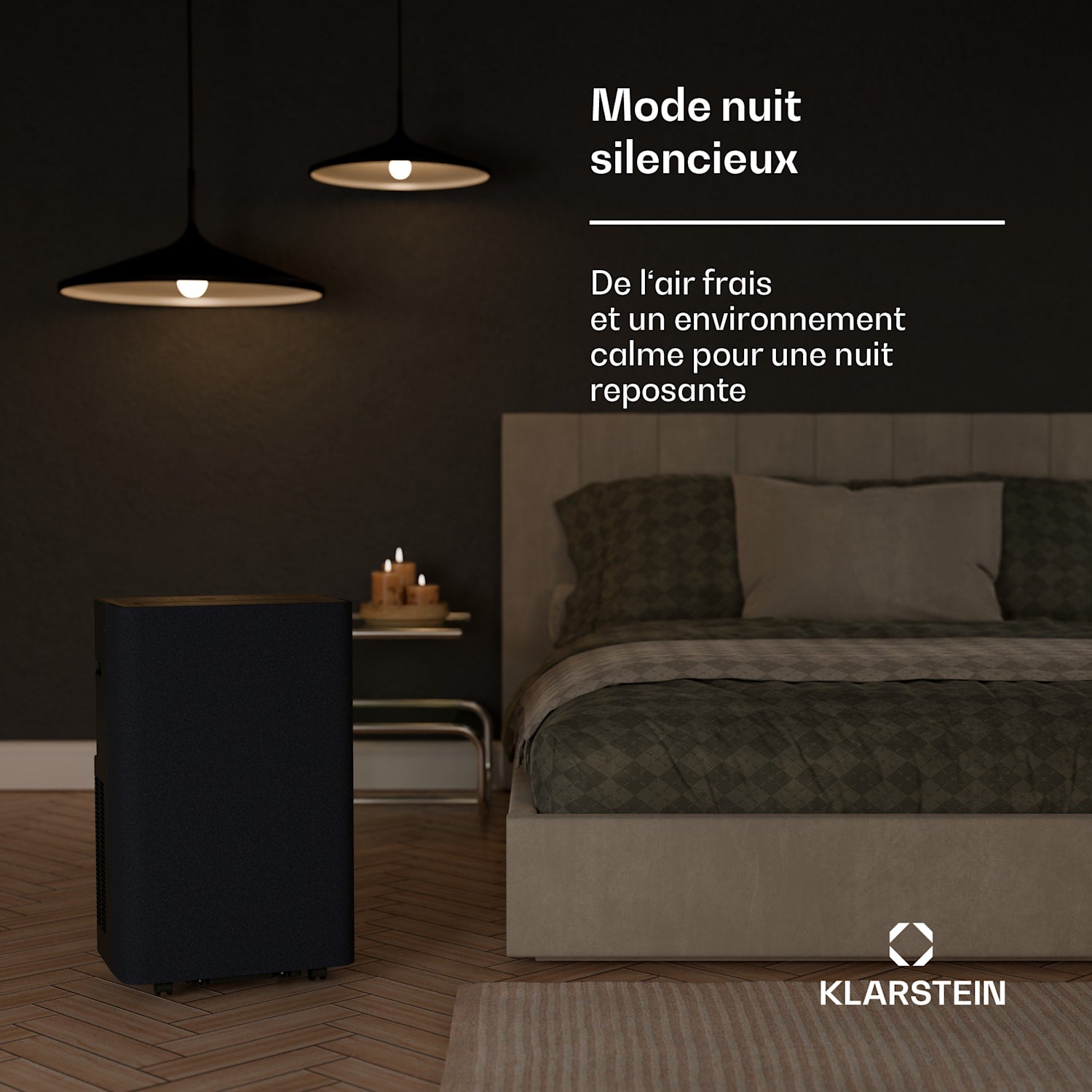 AireLux climatiseur portable | 14000 BTU | Contrôle connecté | Moderne