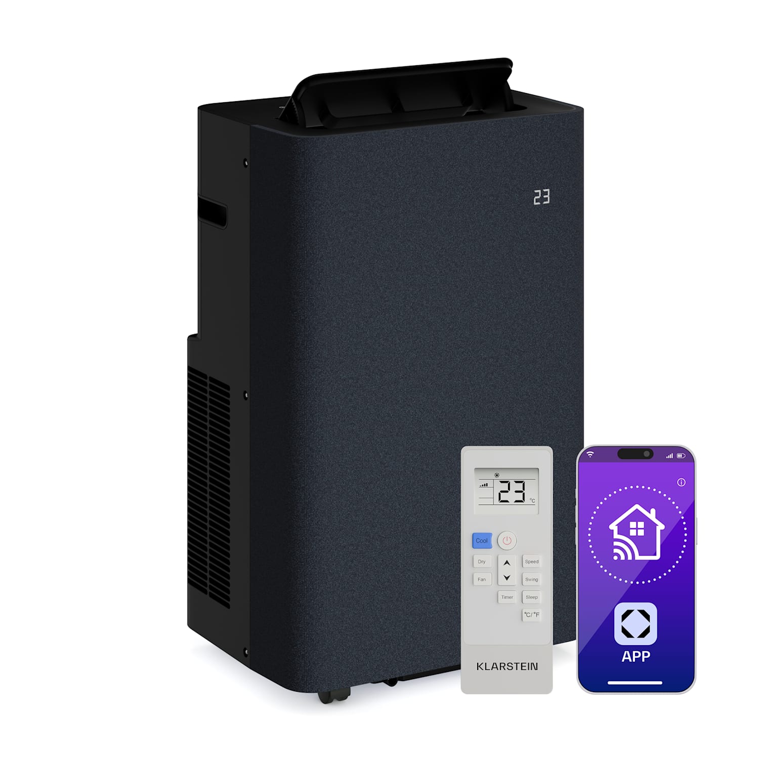 AireLux climatiseur portable | 14000 BTU | Contrôle connecté | Moderne