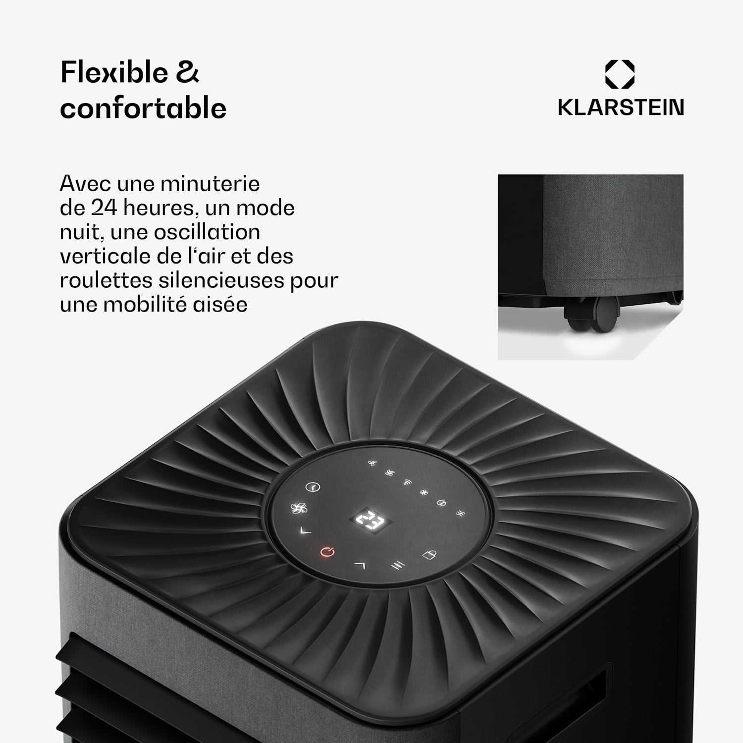 AireLux climatiseur mobile | 9000 BTU | 31 cm | 33 m² | Classe énergétique A