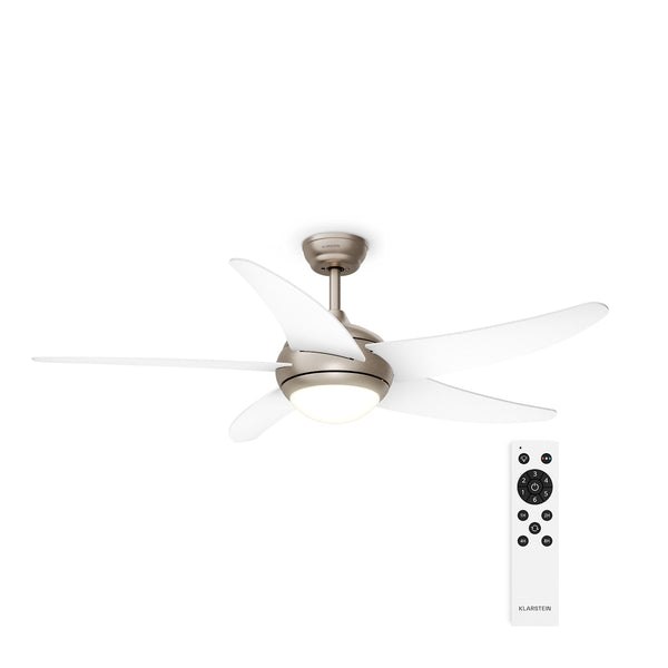 Ventilateur de plafond Bolero avec lumière | 132 cm | 35 W | Fonctionnement silencieux | Bois